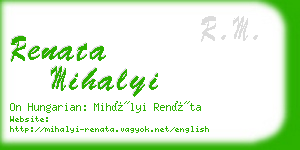 renata mihalyi business card